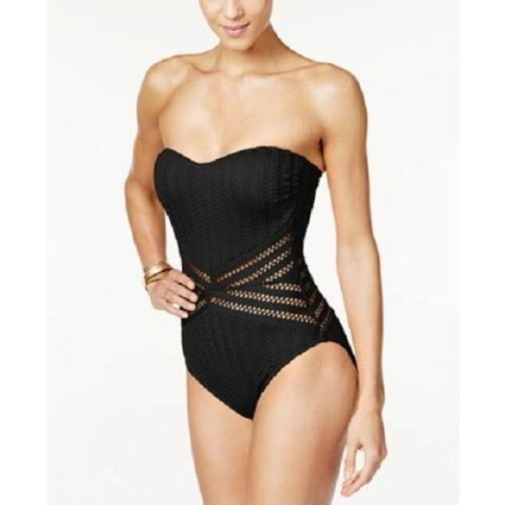 Kenneth Cole Tough Luxe Mesh One Piece Sz S